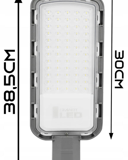 LED gatvių apšvietimo lempa 50W pilka IP65 5000lm stulpui lauko