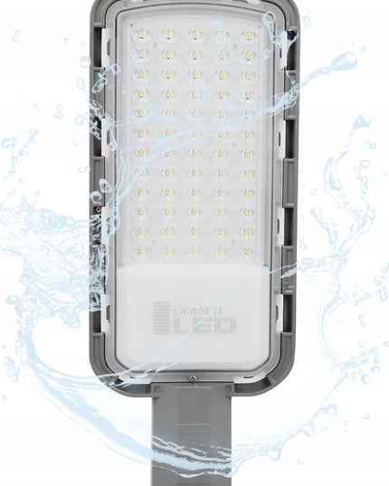 LED gatvių apšvietimo lempa 50W pilka IP65 5000lm stulpui lauko