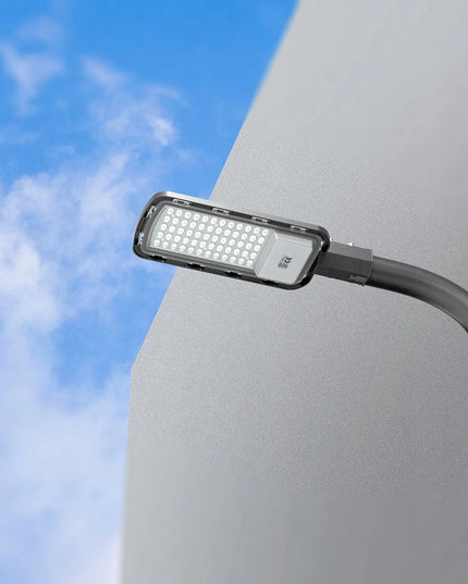 LED gatvių apšvietimo lempa 50W pilka IP65 5000lm stulpui lauko