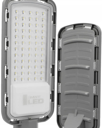 LED gatvių apšvietimo lempa 50W pilka IP65 5000lm stulpui lauko