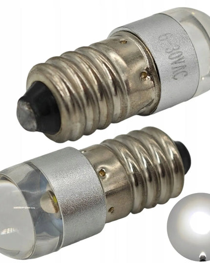 LED lemputė žibintuvėliams E10 6V-30V CREE balta šviesa
