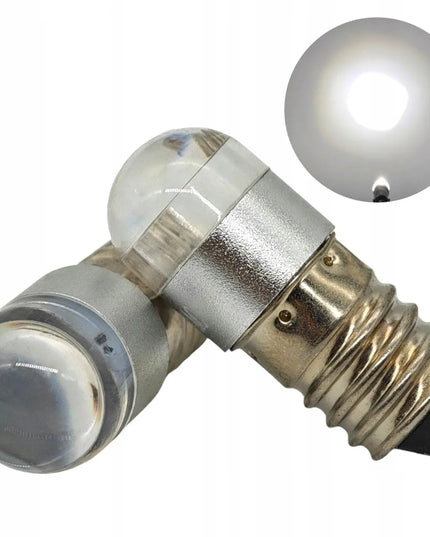 LED lemputė žibintuvėliams E10 6V-30V CREE balta šviesa