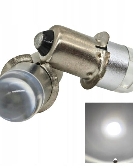 LED lemputė žibintuvėliams PX13.5, P13, P13.5s, HS3 6V-30V balta šviesa
