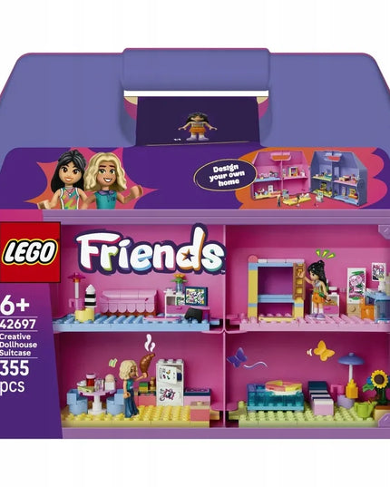 LEGO 42697 FRIENDS Kūrybinis lagaminas su lėlių nameliu