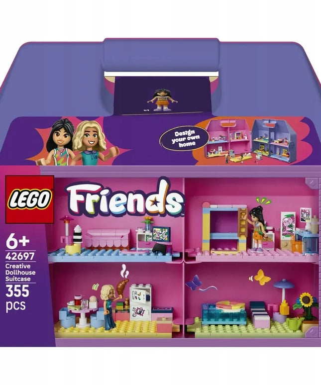 LEGO 42697 FRIENDS Kūrybinis lagaminas su lėlių nameliu
