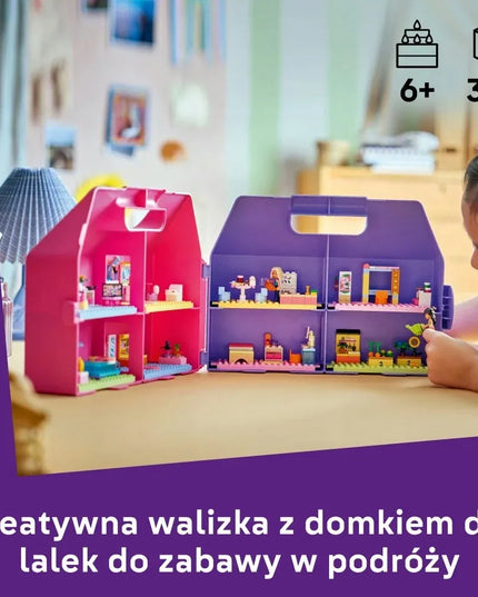 LEGO 42697 FRIENDS Kūrybinis lagaminas su lėlių nameliu