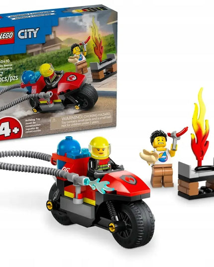 LEGO City 60410 Ugniagesių gelbėjimo motociklas, 57 detalių