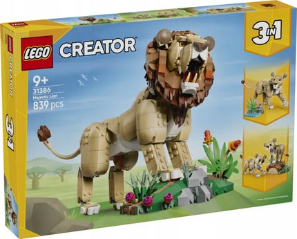 LEGO Creator 3 viename 31386 Laukiniai gyvūnai: Didingas liūtas