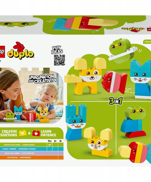 LEGO DUPLO Kūrybiški gyvūnėliai 3 viename 10477