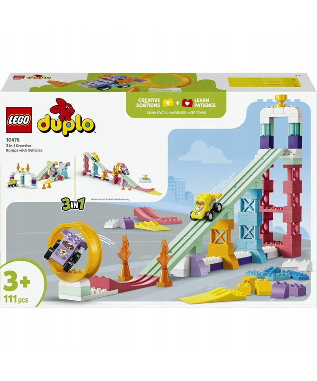 LEGO DUPLO TOWN Kūrybiškos 3 viename trasos su transporto priemonėmis 10478