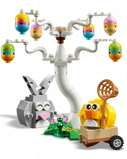 LEGO Iconic Velykinių kiaušinių paieška su zuikučiu ir viščiuku 40808