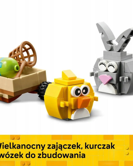LEGO Iconic Velykinių kiaušinių paieška su zuikučiu ir viščiuku 40808