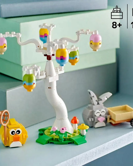 LEGO Iconic Velykinių kiaušinių paieška su zuikučiu ir viščiuku 40808