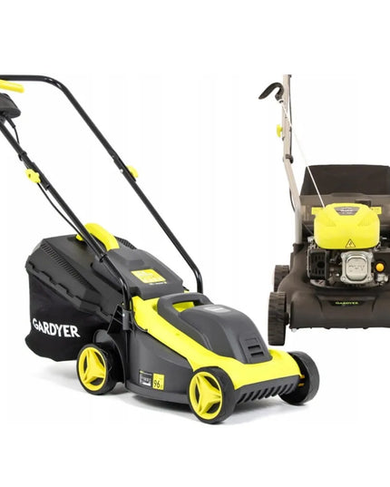 Lengva elektrinė žoliapjovė Gardyer 1200W su 3-jų pakopų pjovimo reguliavimu ir 30 l krepšiu