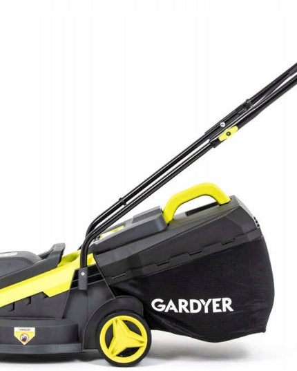 Lengva elektrinė žoliapjovė Gardyer 1200W su 3-jų pakopų pjovimo reguliavimu ir 30 l krepšiu