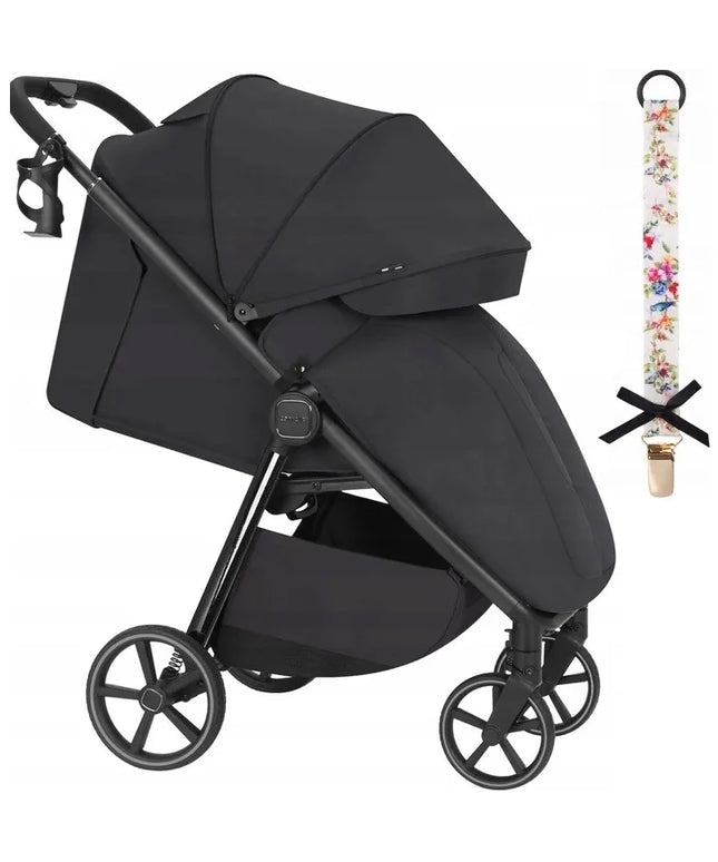Lengvas sportinis vežimėlis Carrello Bravo M Lite, LED apšvietimas, juodas
