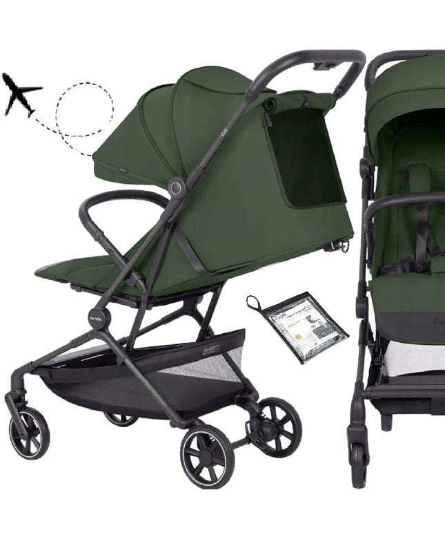 Lengvas sportinis vežimėlis Carrello EVO, Chateau Green, su apsauga nuo lietaus