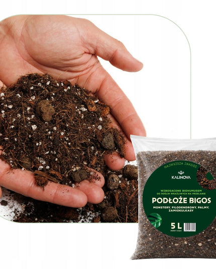 Lengvas substratas „Bigos“ žemė žaliuojantiems augalams su biohumusu 3 x 5 l = 15 l
