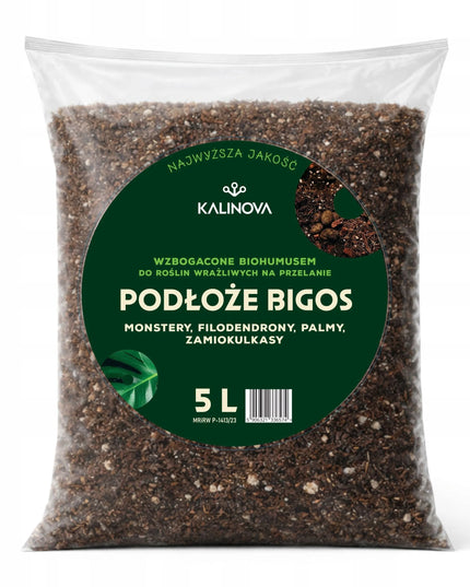 Lengvas substratas „Bigos“ žemė žaliuojantiems augalams su biohumusu 3 x 5 l = 15 l