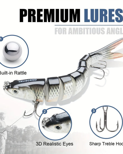 5 vnt. Lėtai Skęstantys Žvejybos Masalai Ešeriams, Upėtakiams, Lydekoms – 10 cm, 11 g, Gėlam ir Sūriam Vandeniui