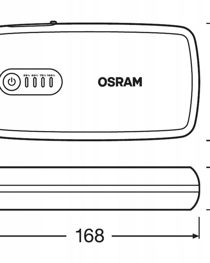 Ličio šuolinis užvediklis OSRAM BATTERYstart 300, 12V, 12000mAh