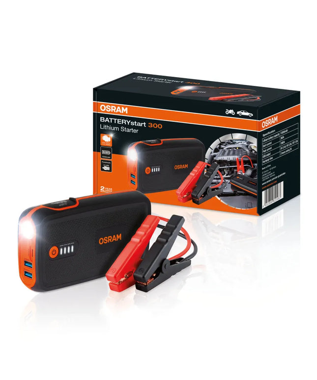 Ličio šuolinis užvediklis OSRAM BATTERYstart 300, 12V, 12000mAh