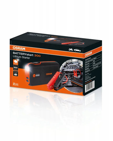 Ličio šuolinis užvediklis OSRAM BATTERYstart 300, 12V, 12000mAh