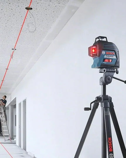 Linijinis lazeris BOSCH GLL 3-80 C, veikimo nuotolis 120 m, lagaminas, akumuliatorinis