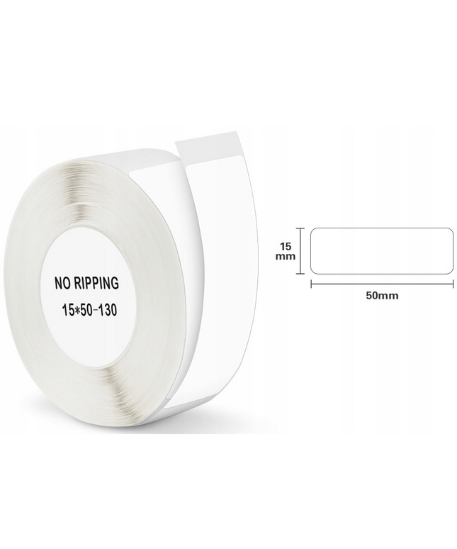 Lipdukai spausdintuvui Niimbot D110 15x50mm (Baltos Spalvos)