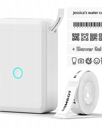 Lipdukų Spausdintuvas NiiMbot D110 Nešiojamas su „Bluetooth“ Ryšiu (Baltas)