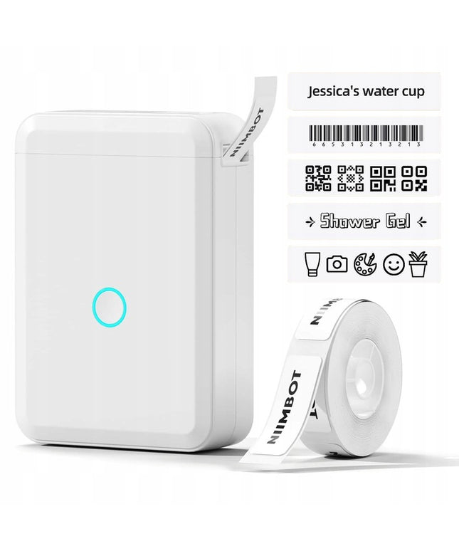 Lipdukų Spausdintuvas NiiMbot D110 Nešiojamas su „Bluetooth“ Ryšiu (Baltas)