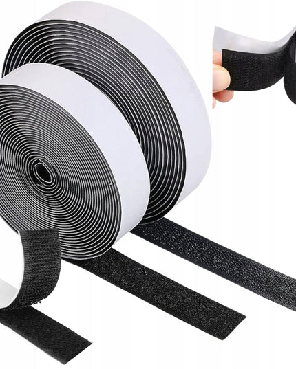 Lipnių juostų rinkinys tinkleliams nuo vabzdžių Decortrend, juodas, 6 m x 2 cm, tvirtas klijų sluoksnis