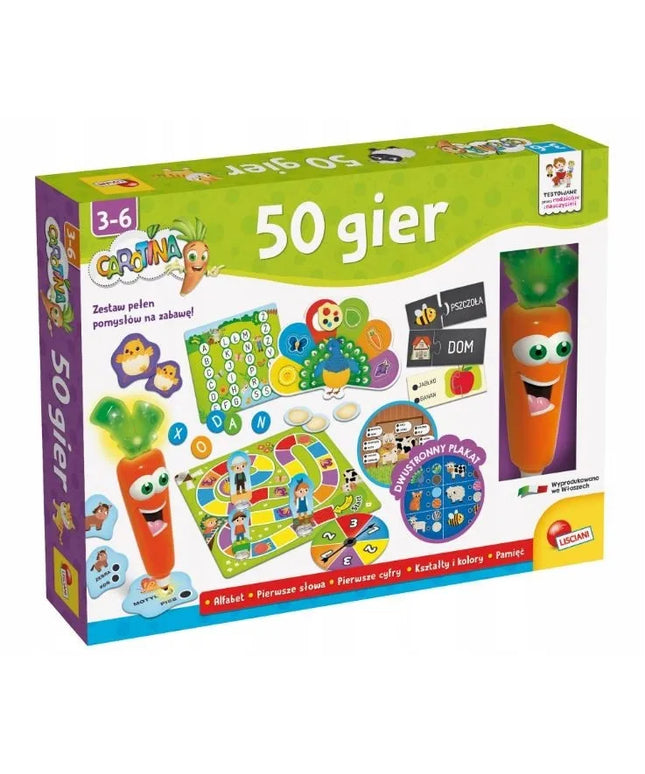 Lisciani 50 žaidimų rinkinys Carotina