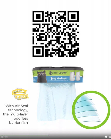 LitterLocker Refill – keičiamos kasetės atliekų konteineriui: 9 vnt.