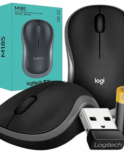 Logitech M185 belaidė pelė, pilka, su baterija, 910-002238