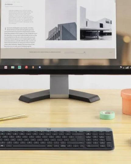Logitech MK470 Slim belaidis klaviatūros ir pelės rinkinys, grafito spalva