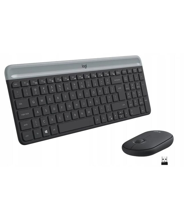 Logitech MK470 Slim belaidis klaviatūros ir pelės rinkinys, grafito spalva