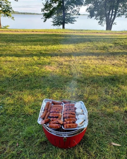 LotusGrill XL nerūkantis anglies grilis + krepšys komplekte