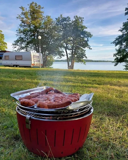 LotusGrill XL nerūkantis anglies grilis + krepšys komplekte