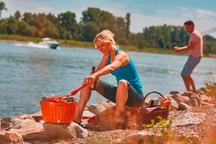 LotusGrill XL nerūkantis anglies grilis + krepšys komplekte