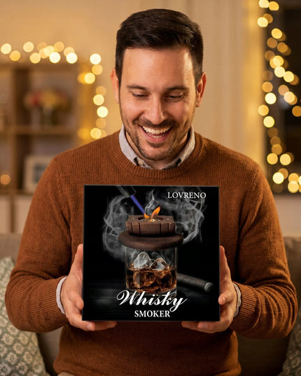 LOVRENO Whisky Smoker rūkymo rinkinys – 6 skoniai, degiklis, tobula dovana