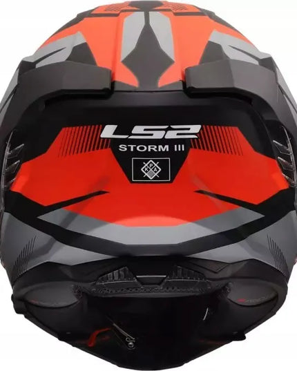 LS2 FF818 STORM III KOMAI juodas raudonas integralinis motociklo šalmas M