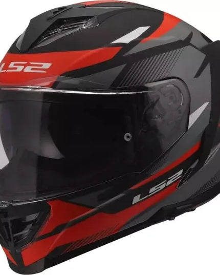 LS2 FF818 STORM III KOMAI juodas raudonas integralinis motociklo šalmas M