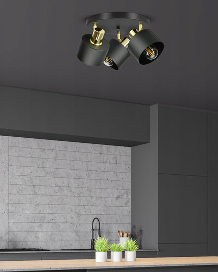 Lubinė lempa, šviestuvas „Classic Spot“ juoda-aukso, E27 LED