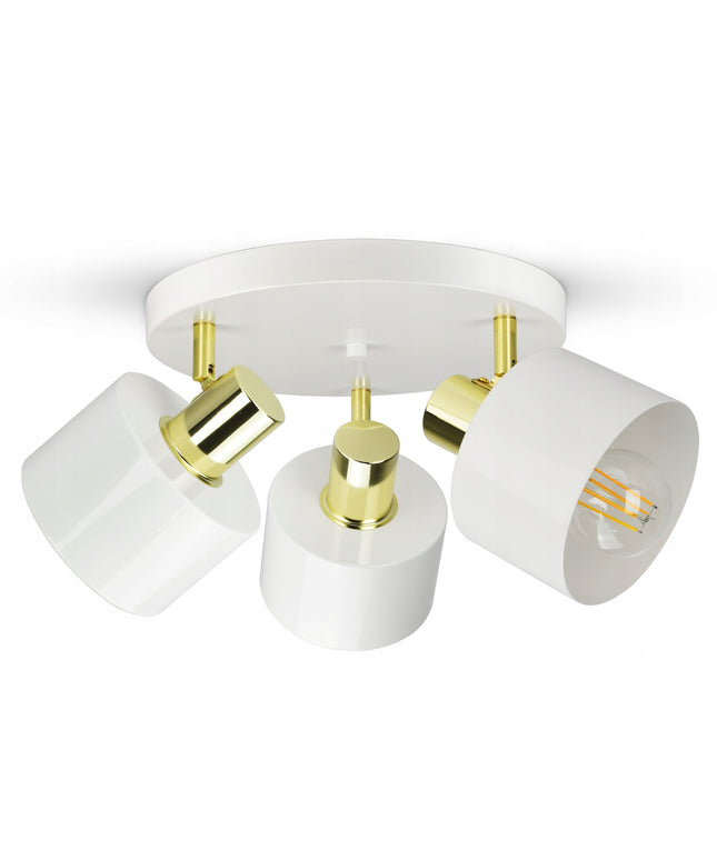 Lubinis šviestuvas „Classic Spot“ baltas-aukso spalvos (Luxolar, E27)