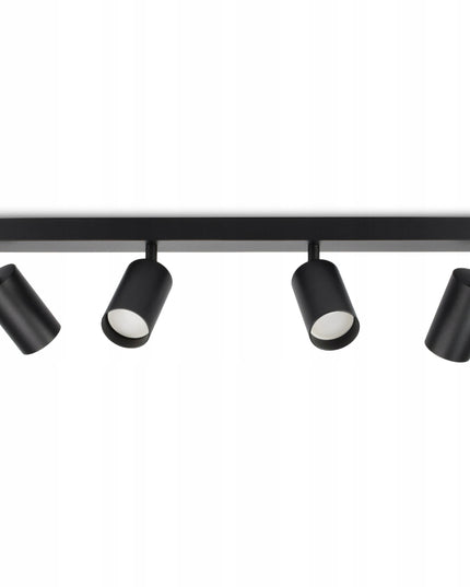 Lubinis šviestuvas 4 vietų juodas metalinis SPOT BG4 GU10 LED minimalistinio dizaino