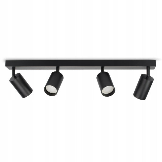 Lubinis šviestuvas 4 vietų juodas metalinis SPOT BG4 GU10 LED minimalistinio dizaino