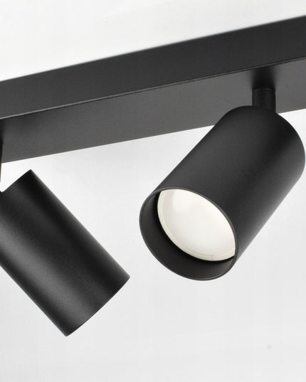 Lubinis šviestuvas 4 vietų juodas metalinis SPOT BG4 GU10 LED minimalistinio dizaino