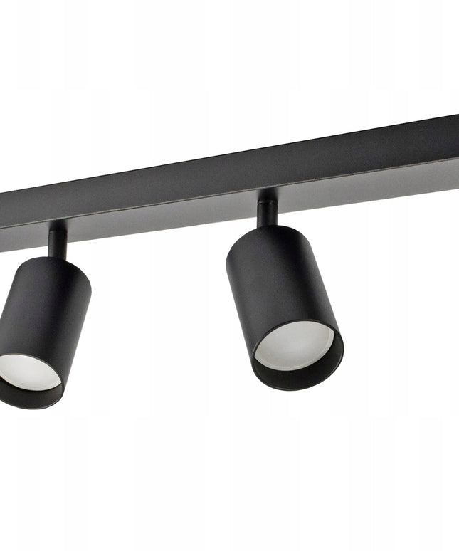 Lubinis šviestuvas 4 vietų juodas metalinis SPOT BG4 GU10 LED minimalistinio dizaino