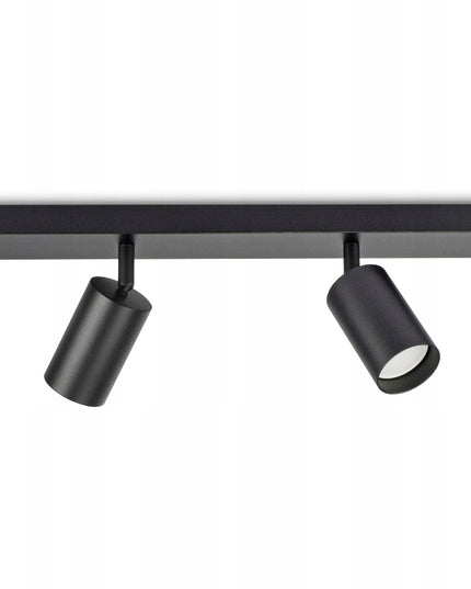 Lubinis šviestuvas 4 vietų juodas metalinis SPOT BG4 GU10 LED minimalistinio dizaino
